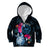 Tahiti Ia Orana Kid Hoodie Polynesian Turtle With Coat Of Arms LT05 Zip Hoodie Blue - Polynesian Pride