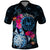 Tahiti Ia Orana Polo Shirt Polynesian Turtle With Coat Of Arms LT05 Blue - Polynesian Pride