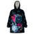 Tahiti Ia Orana Wearable Blanket Hoodie Polynesian Turtle With Coat Of Arms LT05 One Size Blue - Polynesian Pride