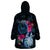 Tahiti Ia Orana Wearable Blanket Hoodie Polynesian Turtle With Coat Of Arms LT05 - Polynesian Pride