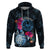 Tahiti Ia Orana Zip Hoodie Polynesian Turtle With Coat Of Arms LT05 Pullover Hoodie Blue - Polynesian Pride