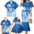 Personalised Bula Fiji Family Matching Mermaid Dress and Hawaiian Shirt Fijian Masi Pattern With Blue Coat Of Arms LT05 - Polynesian Pride