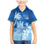 Personalised Bula Fiji Family Matching Mermaid Dress and Hawaiian Shirt Fijian Masi Pattern With Blue Coat Of Arms LT05 Son's Shirt Blue - Polynesian Pride