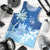 Personalised Bula Fiji Men Tank Top Fijian Masi Pattern With Blue Coat Of Arms LT05 - Polynesian Pride