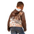 Personalised Bula Fiji Kid Hoodie Fijian Masi Pattern With Brown Coat Of Arms LT05 - Polynesian Pride