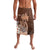 Personalised Bula Fiji Lavalava Fijian Masi Pattern With Brown Coat Of Arms LT05 Brown - Polynesian Pride