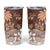 Bula Fiji Tumbler Cup Fijian Masi Pattern With Brown Coat Of Arms