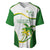 Custom Tailevu Rugby Baseball Jersey Fiji Tapa Pattern LT05 Green - Polynesian Pride