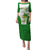 Custom Tailevu Rugby Puletasi Fiji Tapa Pattern LT05 Long Dress Green - Polynesian Pride