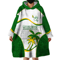 Custom Tailevu Rugby Wearable Blanket Hoodie Fiji Tapa Pattern LT05 - Polynesian Pride