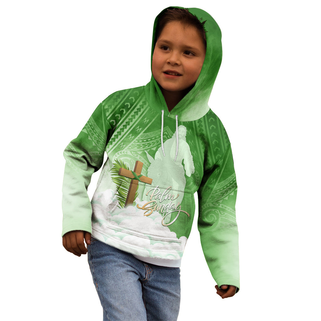 Happy Palm Sunday Kid Hoodie With Polynesian Pattern LT05 - Polynesian Pride