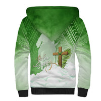 Happy Palm Sunday Sherpa Hoodie With Polynesian Pattern LT05 - Polynesian Pride