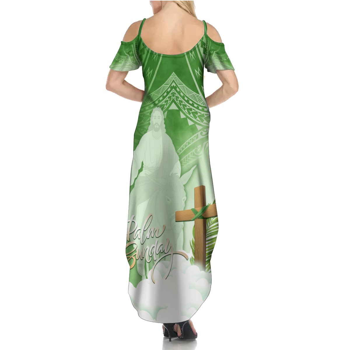 Happy Palm Sunday Summer Maxi Dress With Polynesian Pattern LT05 - Polynesian Pride