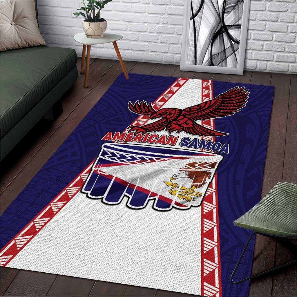 American Samoa Flag Day Area Rug Flag Style LT05 Blue - Polynesian Pride