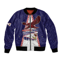Personalised American Samoa Flag Day Bomber Jacket Flag Style LT05 Unisex Blue - Polynesian Pride