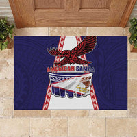 American Samoa Flag Day Rubber Doormat Flag Style LT05 Blue - Polynesian Pride