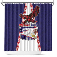 American Samoa Flag Day Shower Curtain Flag Style LT05 Blue - Polynesian Pride