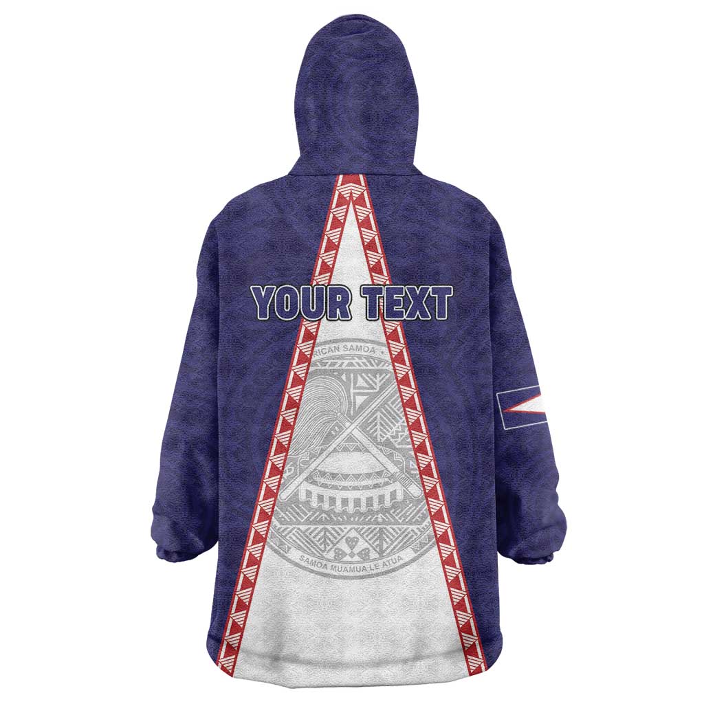 Personalised American Samoa Flag Day Wearable Blanket Hoodie Flag Style LT05 - Polynesian Pride