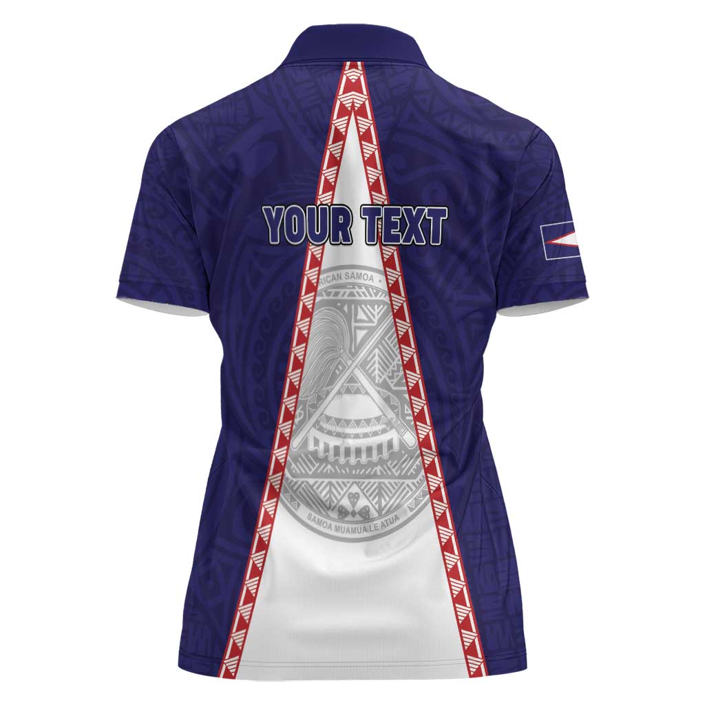 Personalised American Samoa Flag Day Women Polo Shirt Flag Style LT05 - Polynesian Pride