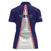 Personalised American Samoa Flag Day Women Polo Shirt Flag Style LT05 - Polynesian Pride