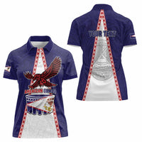 Personalised American Samoa Flag Day Women Polo Shirt Flag Style LT05 - Polynesian Pride
