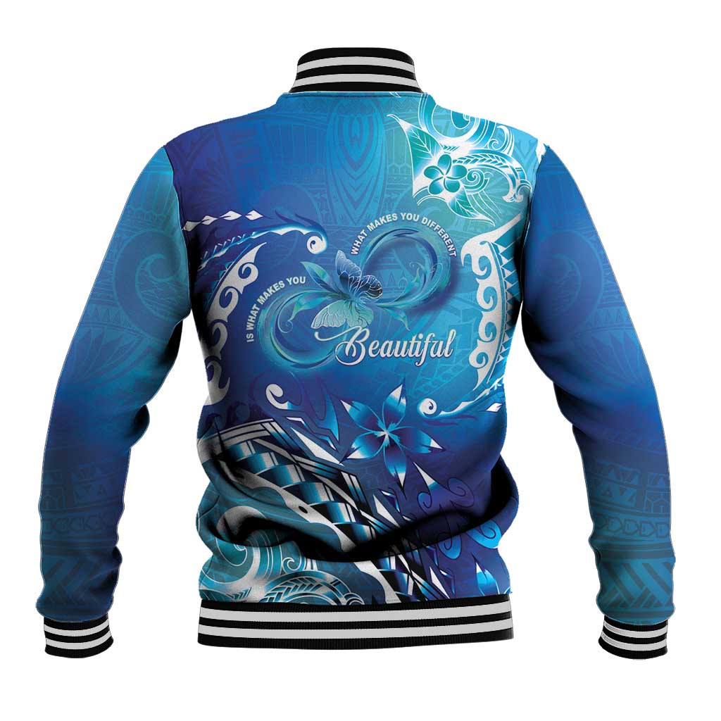 Polynesia Autism Awareness Baseball Jacket Be In Awe Of My 'Tism LT05 - Polynesian Pride
