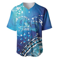 Polynesia Autism Awareness Baseball Jersey Be In Awe Of My 'Tism LT05 Blue - Polynesian Pride