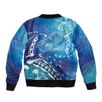 Polynesia Autism Awareness Bomber Jacket Be In Awe Of My 'Tism LT05 - Polynesian Pride