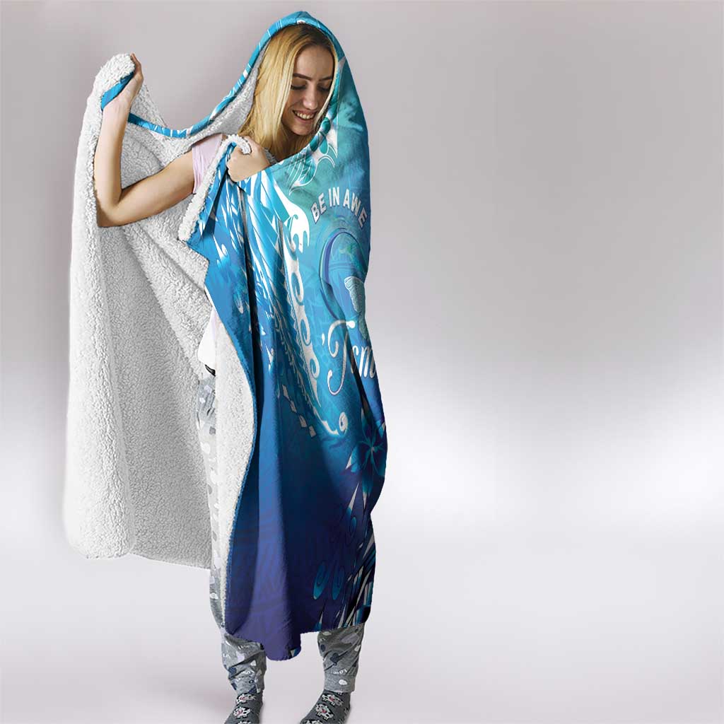 Polynesia Autism Awareness Hooded Blanket Be In Awe Of My 'Tism LT05 - Polynesian Pride