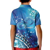Polynesia Autism Awareness Kid Polo Shirt Be In Awe Of My 'Tism LT05 - Polynesian Pride