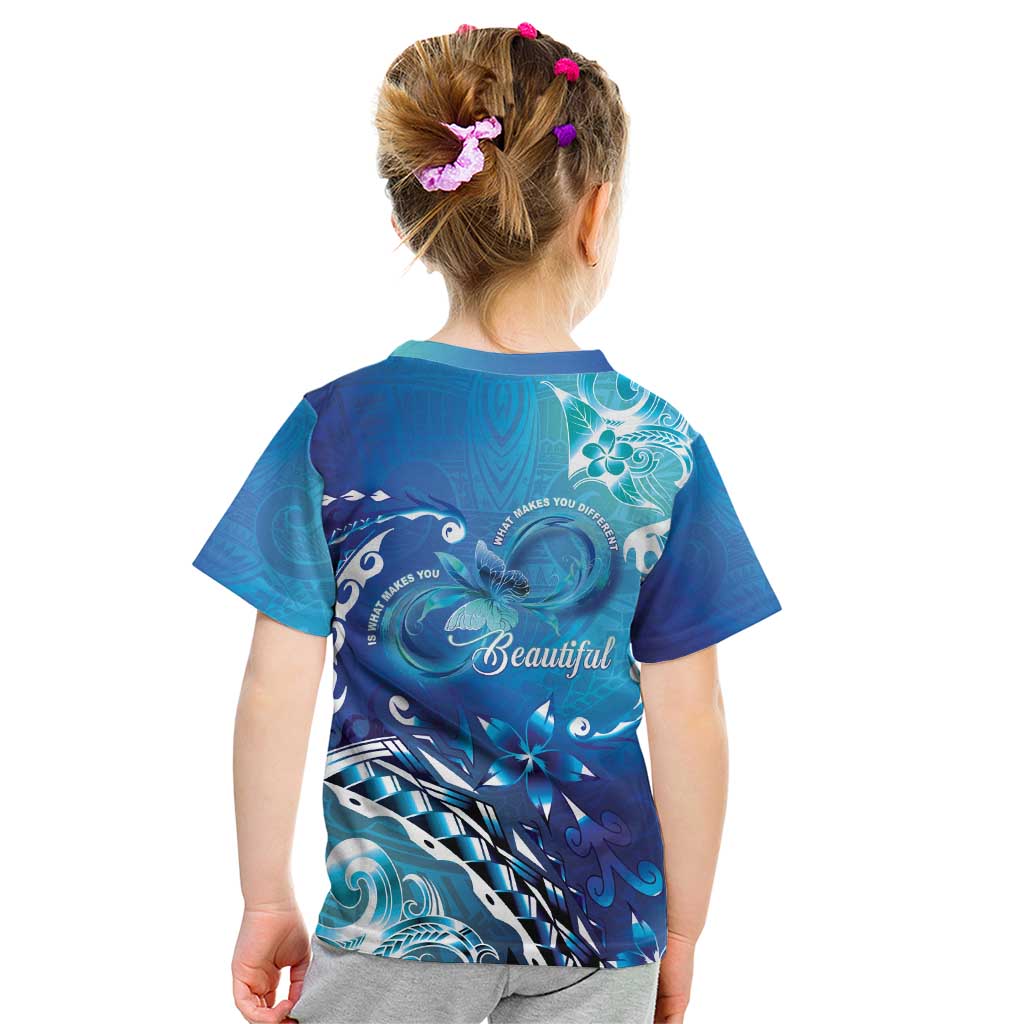 Polynesia Autism Awareness Kid T Shirt Be In Awe Of My 'Tism LT05 - Polynesian Pride