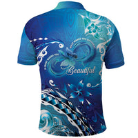 Polynesia Autism Awareness Polo Shirt - Be In Awe Of My 'Tism LT05 - Polynesian Pride