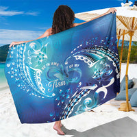 Polynesia Autism Awareness Sarong Be In Awe Of My 'Tism LT05 One Size 44 x 66 inches Blue - Polynesian Pride