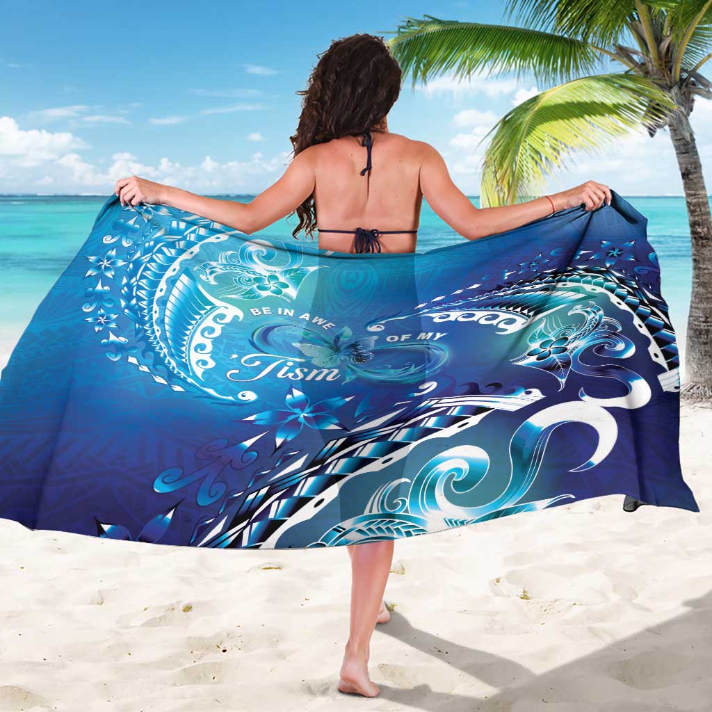 Polynesia Autism Awareness Sarong Be In Awe Of My 'Tism LT05 - Polynesian Pride