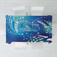 Polynesia Autism Awareness Tablecloth Be In Awe Of My 'Tism LT05 Blue - Polynesian Pride