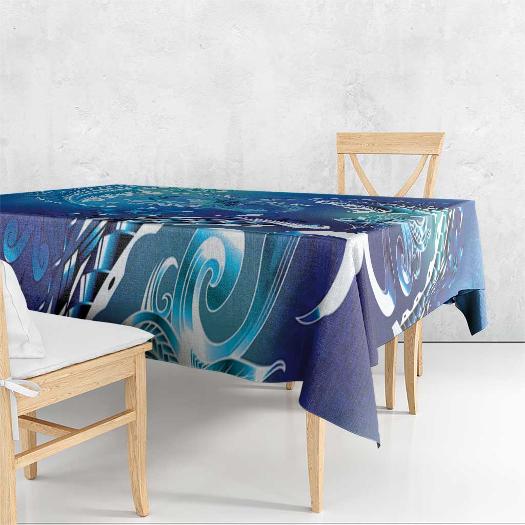 Polynesia Autism Awareness Tablecloth Be In Awe Of My 'Tism LT05 - Polynesian Pride