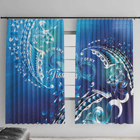 Polynesia Autism Awareness Window Curtain Be In Awe Of My 'Tism LT05 With Hooks Blue - Polynesian Pride