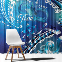 Polynesia Autism Awareness Window Curtain Be In Awe Of My 'Tism LT05 - Polynesian Pride