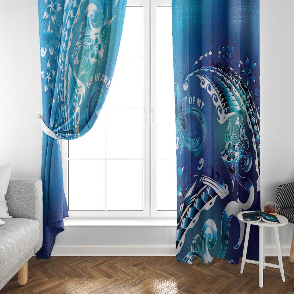 Polynesia Autism Awareness Window Curtain Be In Awe Of My 'Tism LT05 - Polynesian Pride