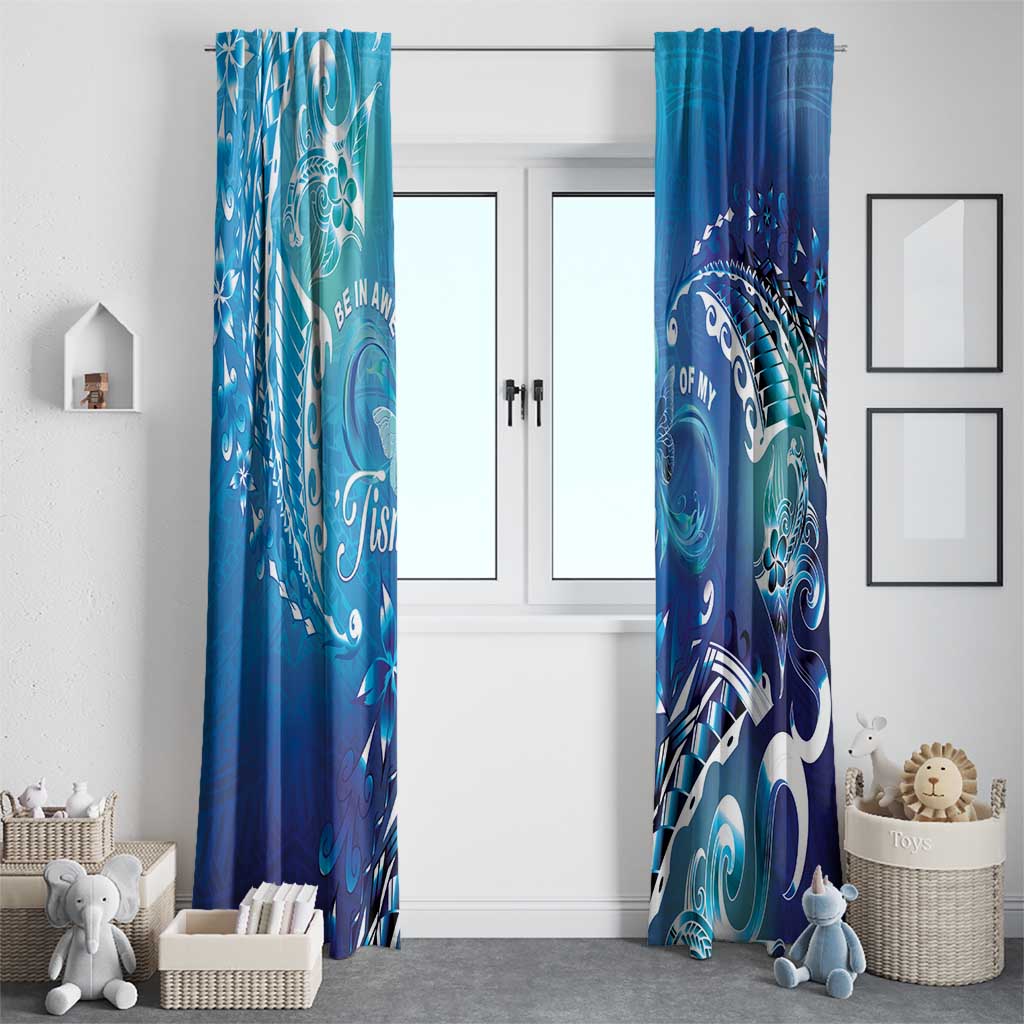 Polynesia Autism Awareness Window Curtain Be In Awe Of My 'Tism LT05 - Polynesian Pride