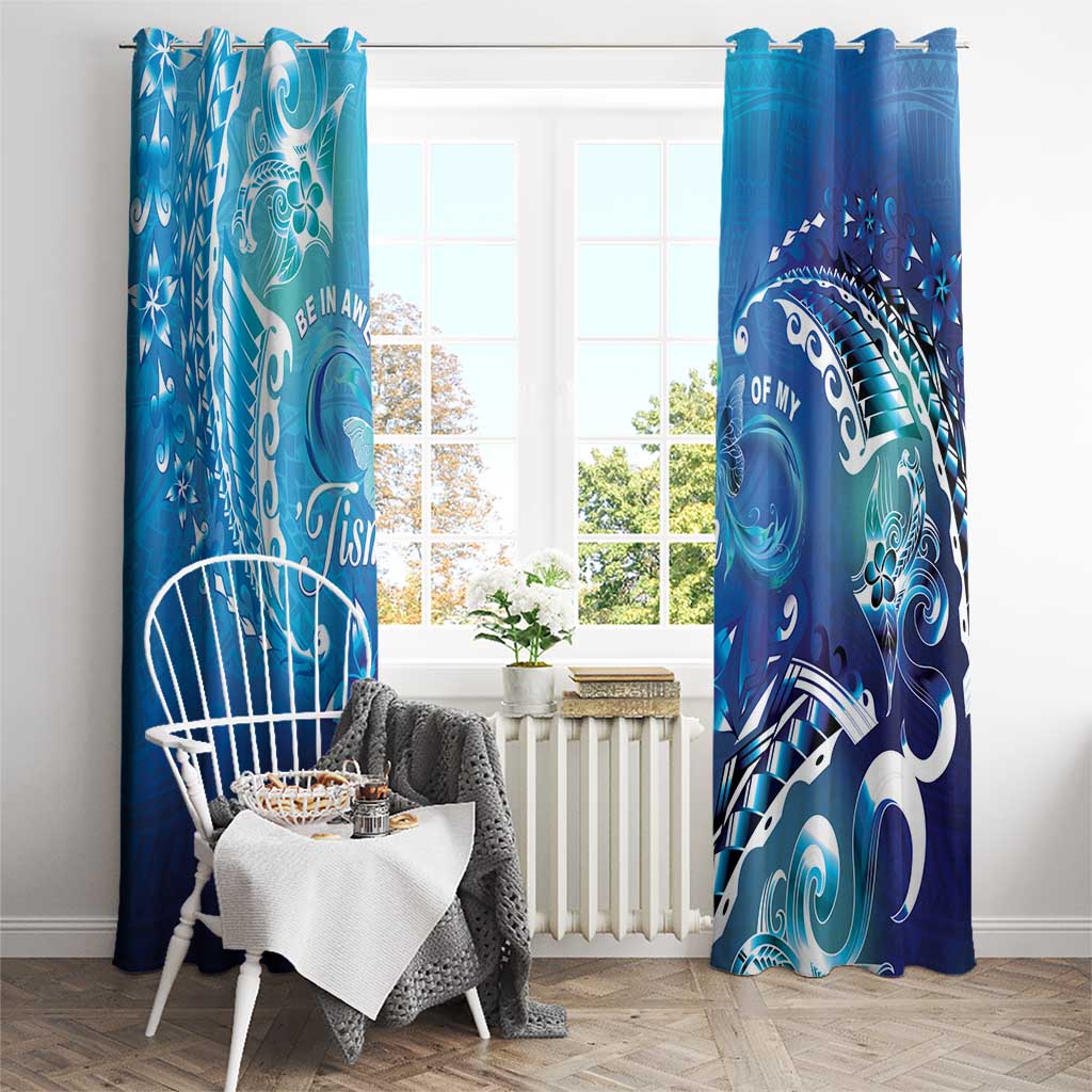 Polynesia Autism Awareness Window Curtain Be In Awe Of My 'Tism LT05 - Polynesian Pride