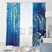 Polynesia Autism Awareness Window Curtain Be In Awe Of My 'Tism LT05 - Polynesian Pride
