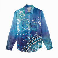 Polynesia Autism Awareness Women Casual Shirt Be In Awe Of My 'Tism LT05 - Polynesian Pride