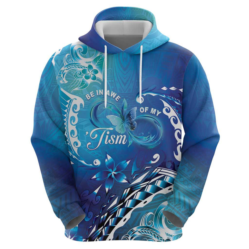 Polynesia Autism Awareness Zip Hoodie Be In Awe Of My 'Tism LT05 - Polynesian Pride