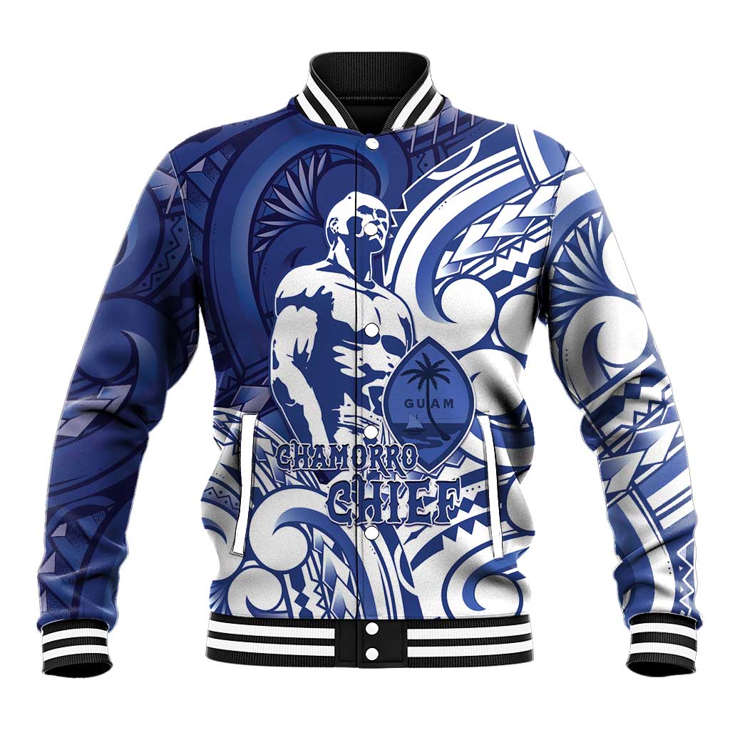Guam Chief Kepuha Baseball Jacket Chamorro Pride LT05 Unisex Blue - Polynesian Pride