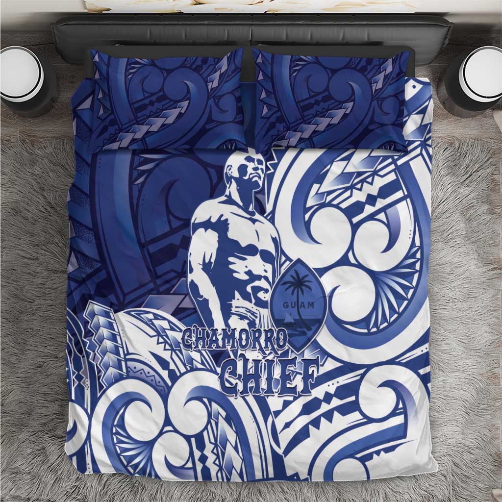 Guam Chief Kepuha Bedding Set Chamorro Pride LT05 Blue - Polynesian Pride