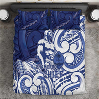 Guam Chief Kepuha Bedding Set Chamorro Pride LT05 Blue - Polynesian Pride