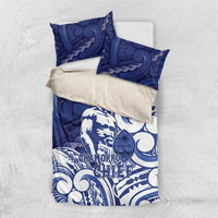 Guam Chief Kepuha Bedding Set Chamorro Pride LT05 US Twin 172cm x 218cm Blue - Polynesian Pride