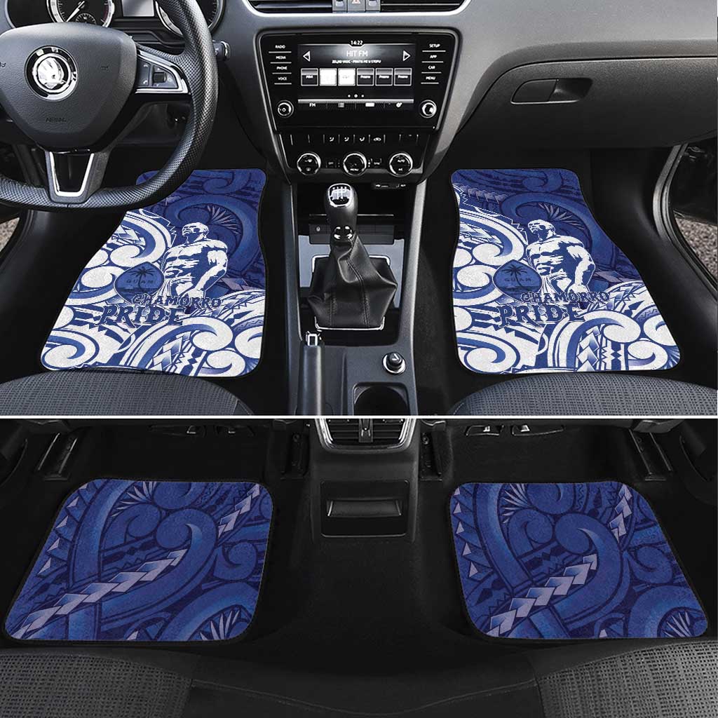 Guam Chief Kepuha Car Mats Chamorro Pride LT05 Set 4pcs Blue - Polynesian Pride