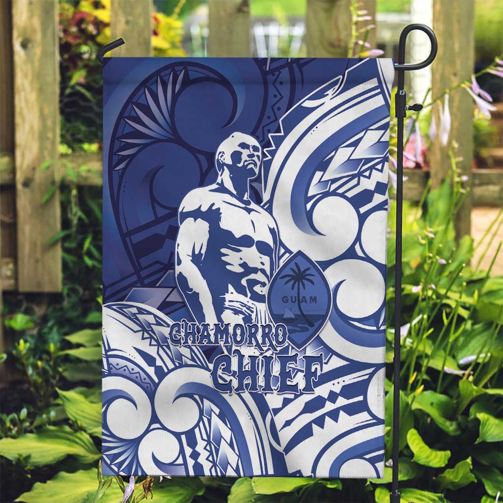Guam Chief Kepuha Garden Flag Chamorro Pride LT05 Garden Flag Blue - Polynesian Pride